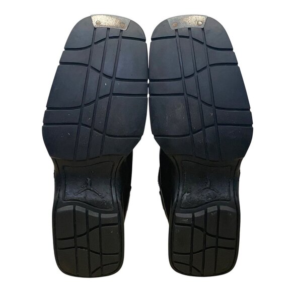 Air Jordan Men’s Black Leather Mid-Top Strapped Two3 Da’Catti Biker Boots Sz 12 - Picture 13 of 14